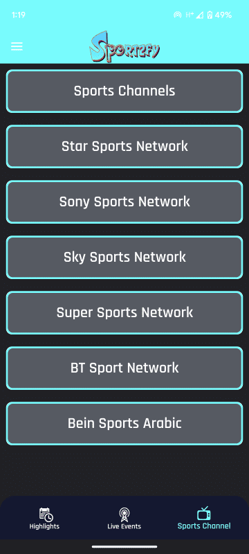 تحميل تطبيق Sportzfy Tv مهكر للاندرويد Apk أخر إصدار 2026 مجانا تحميل تطبيق Sportzfy Tv مهكر للاندرويد Apk أخر إصدار 2026 مجانا