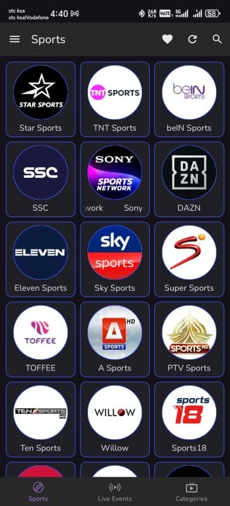 تحميل تطبيق SportzX Live TV مهكر للاندرويد Apk أخر إصدار 2026 مجانا تحميل تطبيق SportzX Live TV مهكر للاندرويد Apk أخر إصدار 2026 مجانا