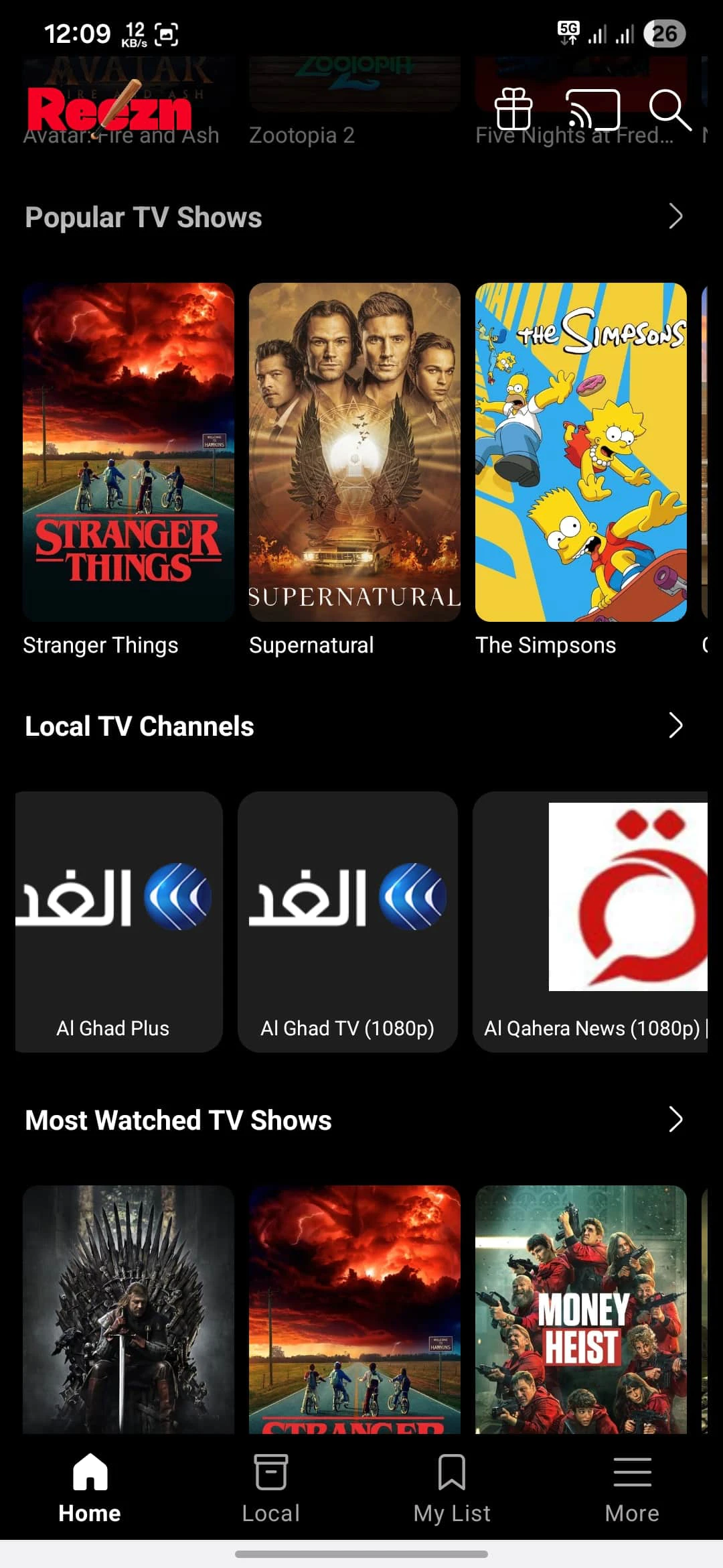 تحميل تطبيق Reezn TV مهكر 2026 أخر إصدار APK للأندرويد مجانا تحميل تطبيق Reezn TV مهكر 2026 أخر إصدار APK للأندرويد مجانا