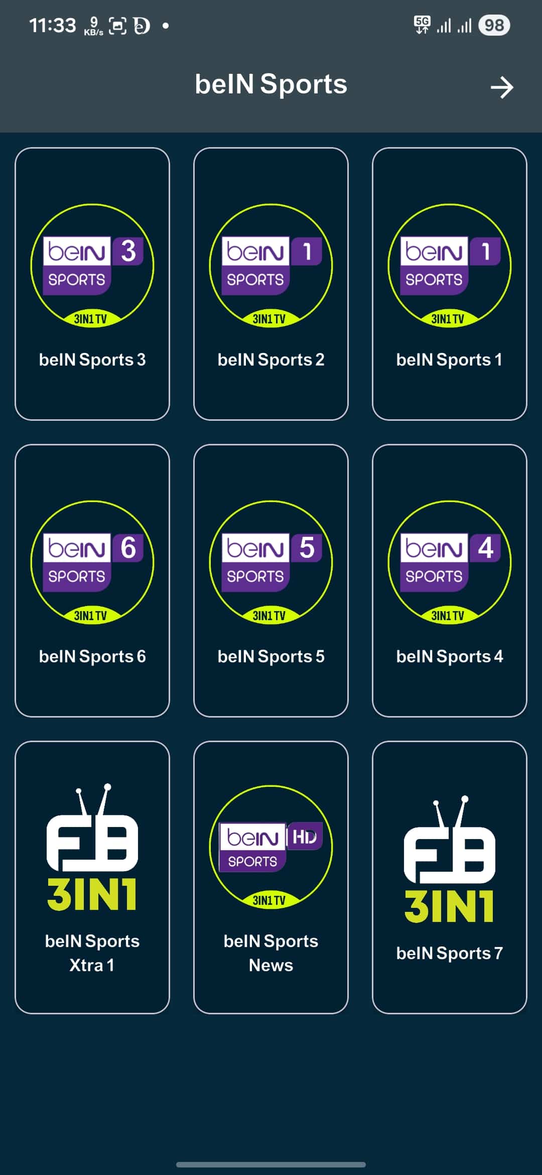 تحميل تطبيق 3in1 Tv مهكر للاندرويد Apk أخر إصدار 2026 مجانا تحميل تطبيق 3in1 Tv مهكر للاندرويد Apk أخر إصدار 2026 مجانا