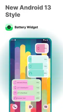 تحميل تطبيق Battery Widget مهكر للاندرويد Apk أخر إصدار 2026 مجانا تطبيق Battery Widget مهكر