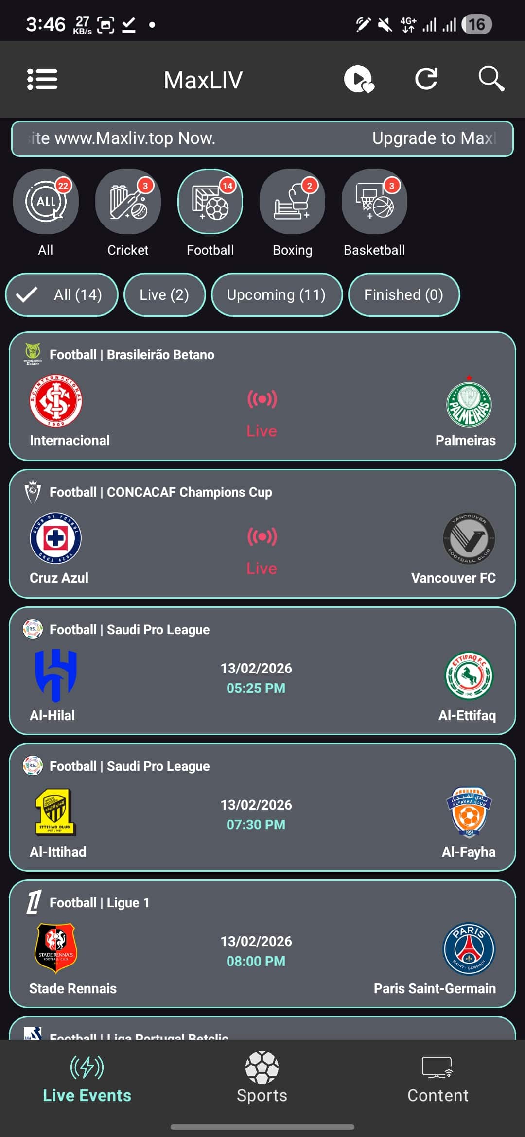 تحميل تطبيق MaxLIV مهكر للاندرويد Apk أخر إصدار 2026 مجانا تحميل تطبيق MaxLIV مهكر للاندرويد Apk أخر إصدار 2026 مجانا