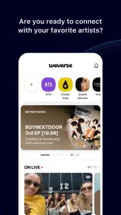 تحميل تطبيق ويفرس Weverse مهكر للاندرويد Apk أخر إصدار 2026 مجانا تحميل تطبيق ويفرس Weverse مهكر للاندرويد Apk أخر إصدار 2026 مجانا