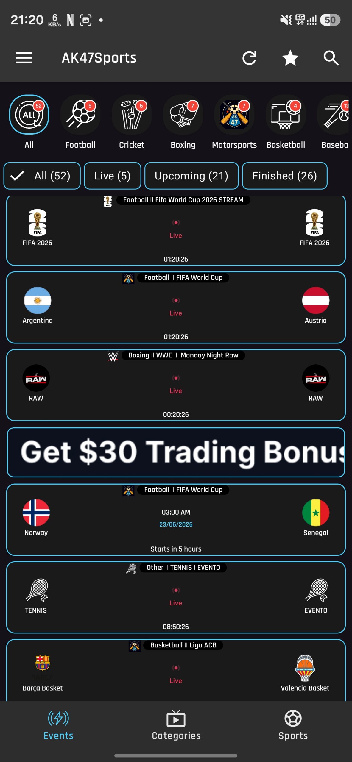 تحميل برنامج AK47 Sports مهكر للاندرويد Apk أخر إصدار 2026 مجانا تحميل برنامج AK47 Sports مهكر للاندرويد Apk أخر إصدار 2026 مجانا
